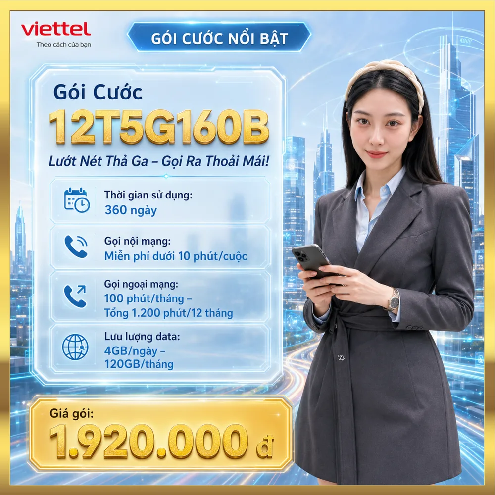 Ảnh minh họa gói 12T5G160B