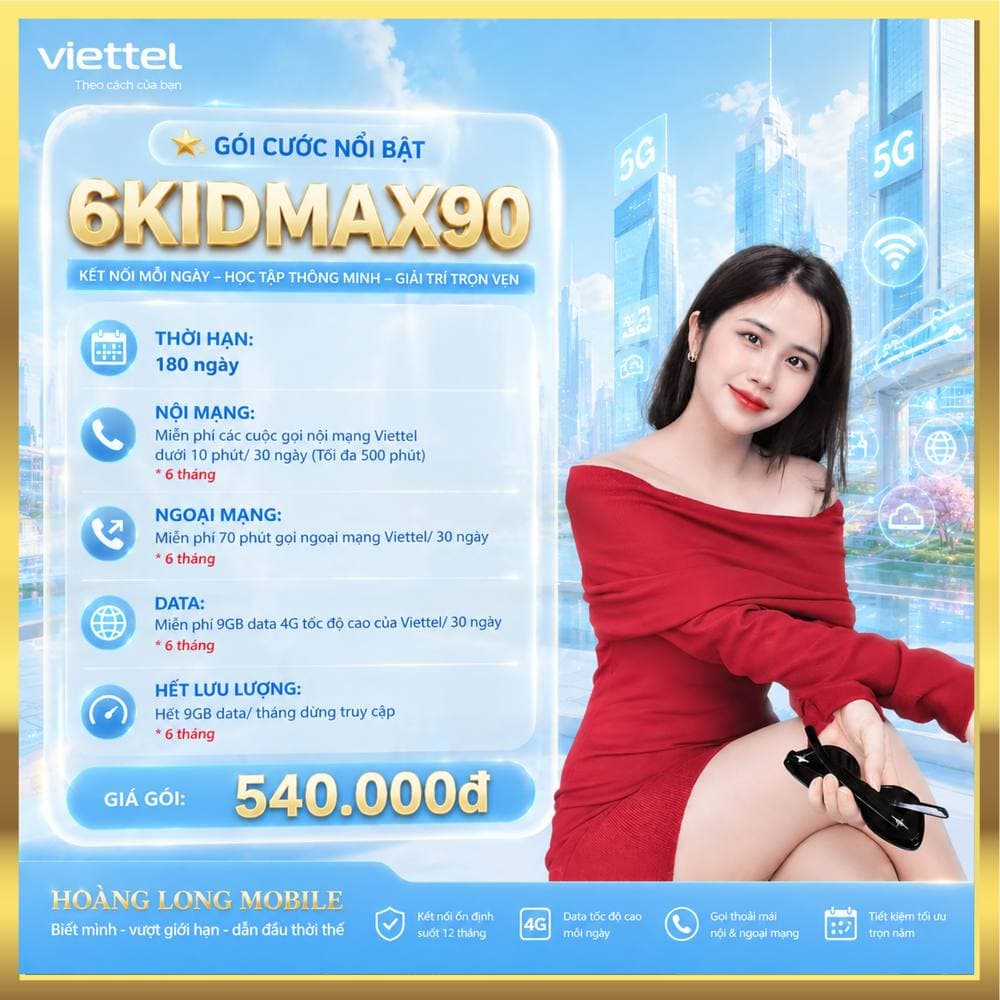 Ảnh minh họa gói 6KIDMAX90